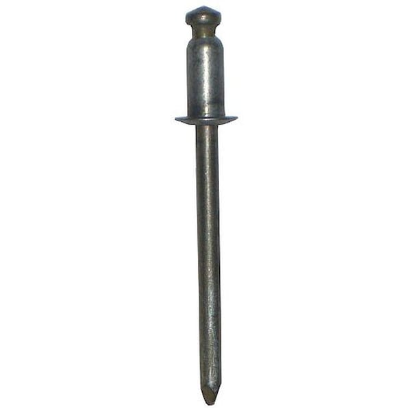 Blind Rivet, Dome Head, 0.1875 in Dia., 0.82 in L, Monel Body, 1000 PK